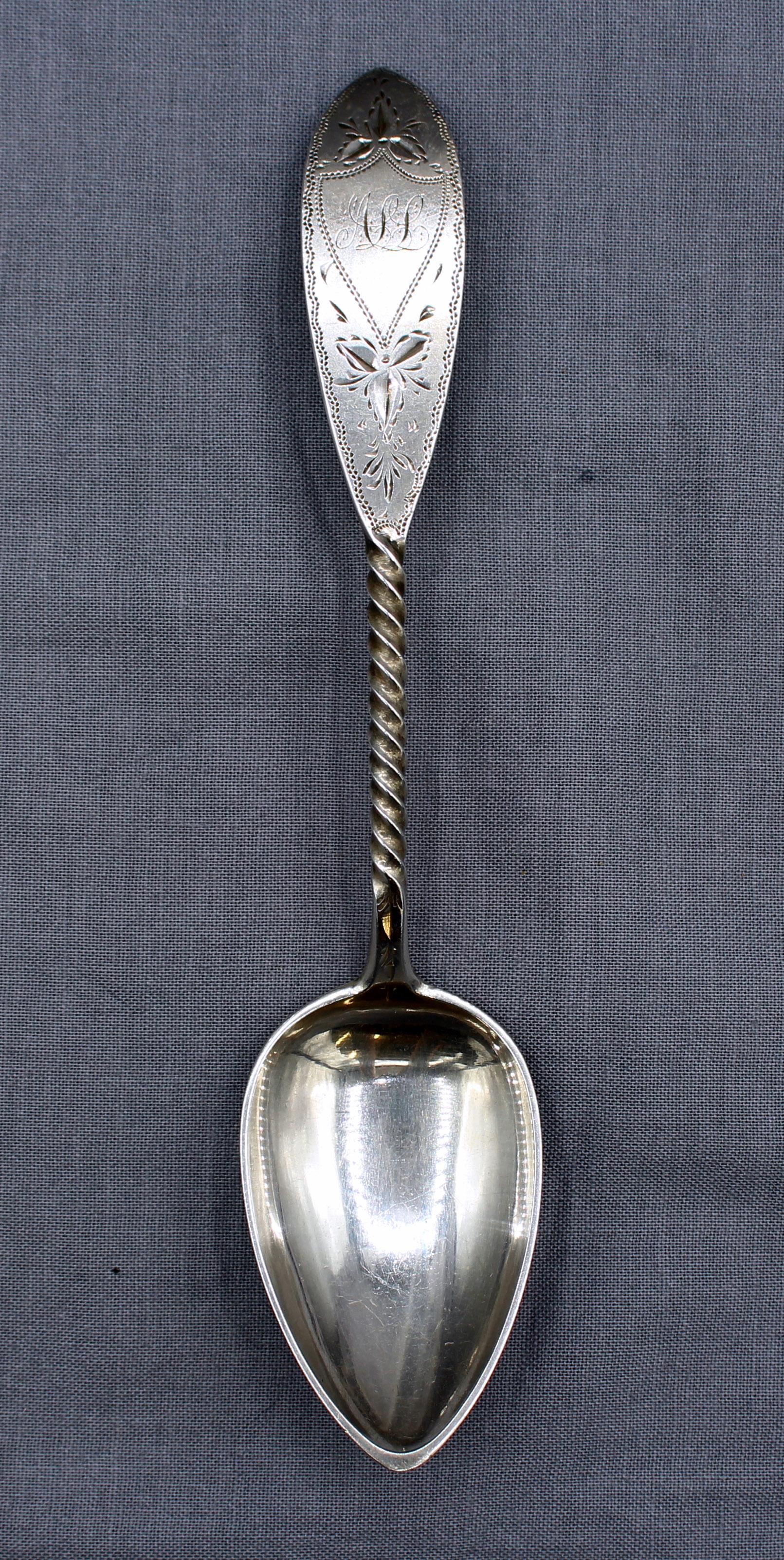 Vittoriano c. 1848-1865 Set di 8 cucchiaini in argento sterling di Bailey & Co. in vendita