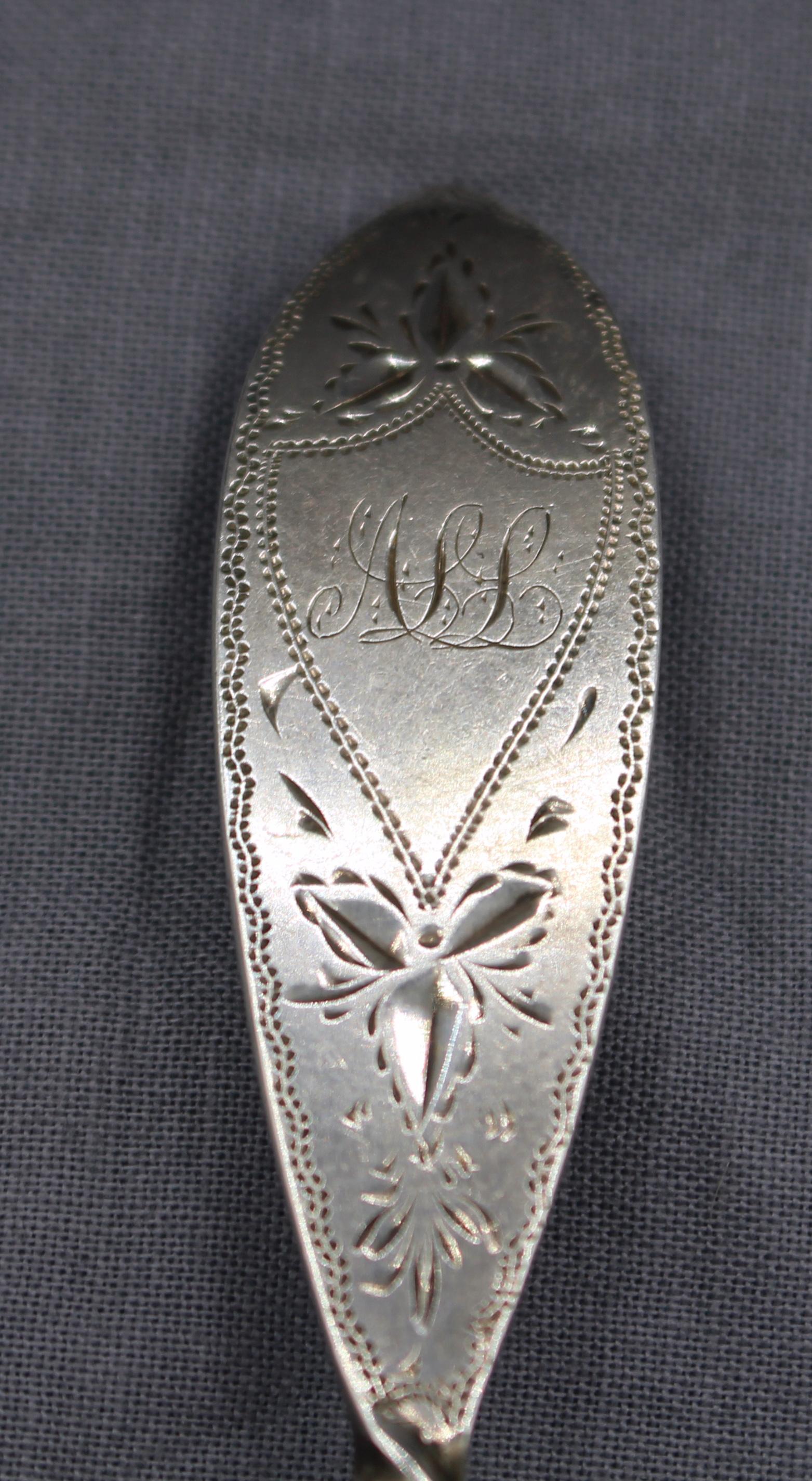 Americano c. 1848-1865 Set di 8 cucchiaini in argento sterling di Bailey & Co. in vendita