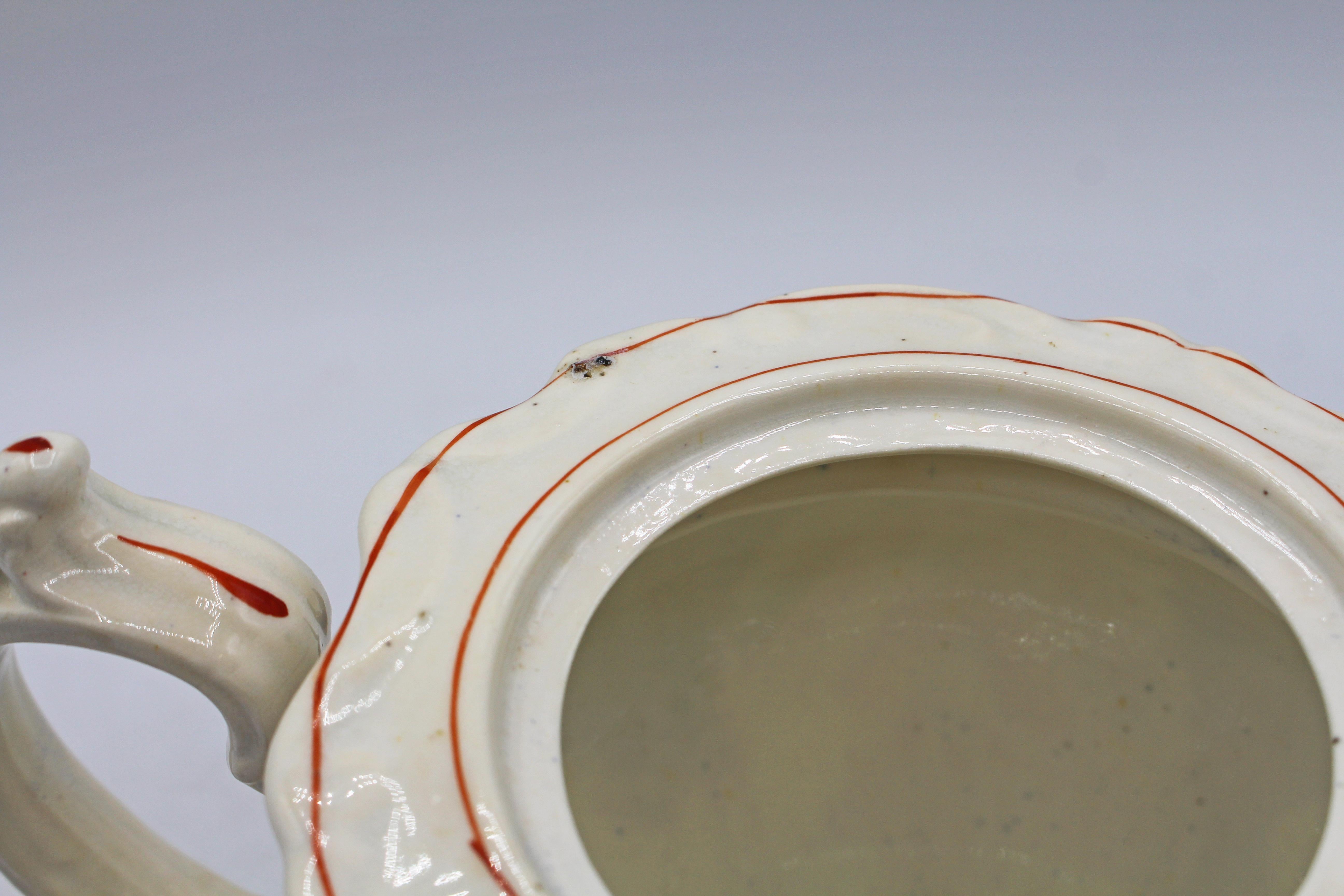 C. 1850s English Staffordshire Gaudy Welsh Swansea Cottage Tulip Pattern Tea Pot im Angebot 2