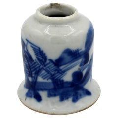 Antique c. 1860 Chinese Porcelain Bell Form Brush Washer