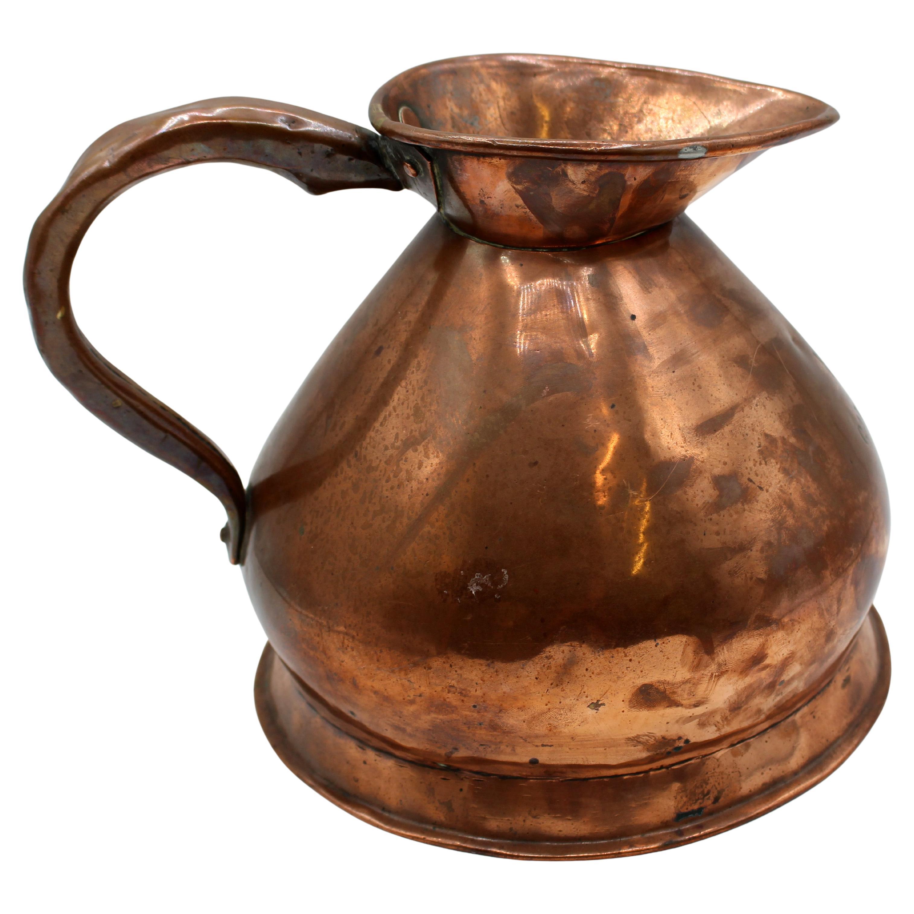 C. 1860 English Half-Gallon Copper Haystack Measure For Sale