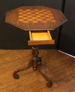 c. 1860 English Octagonal Top Games Table