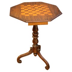 c. 1860 English Octagonal Top Games Table