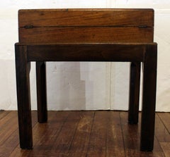 c. 1860 Swedish Travel or Lap Desk on Custom Made Side Table Stand