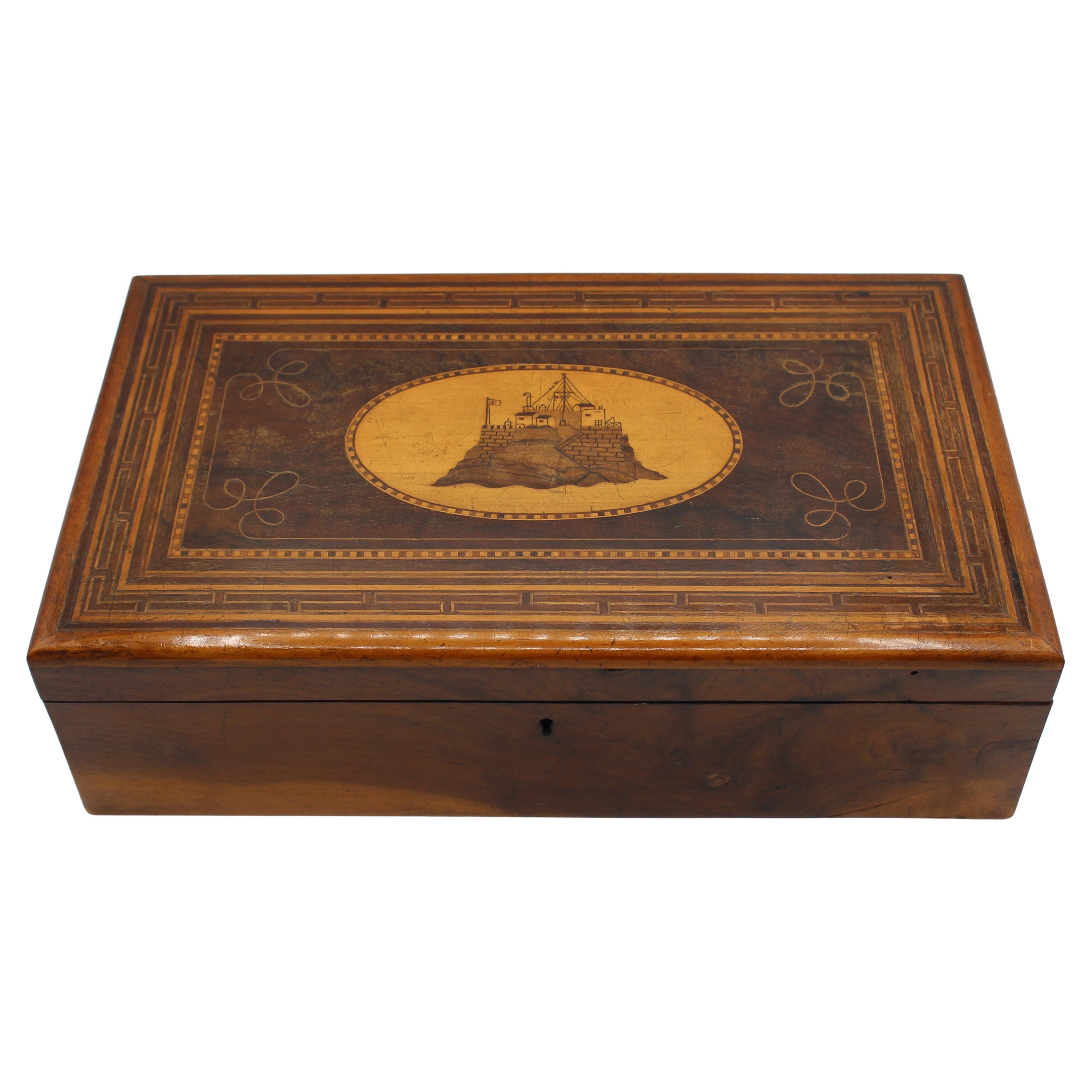C. 1870 English "Trinity House" Sewing Work Box