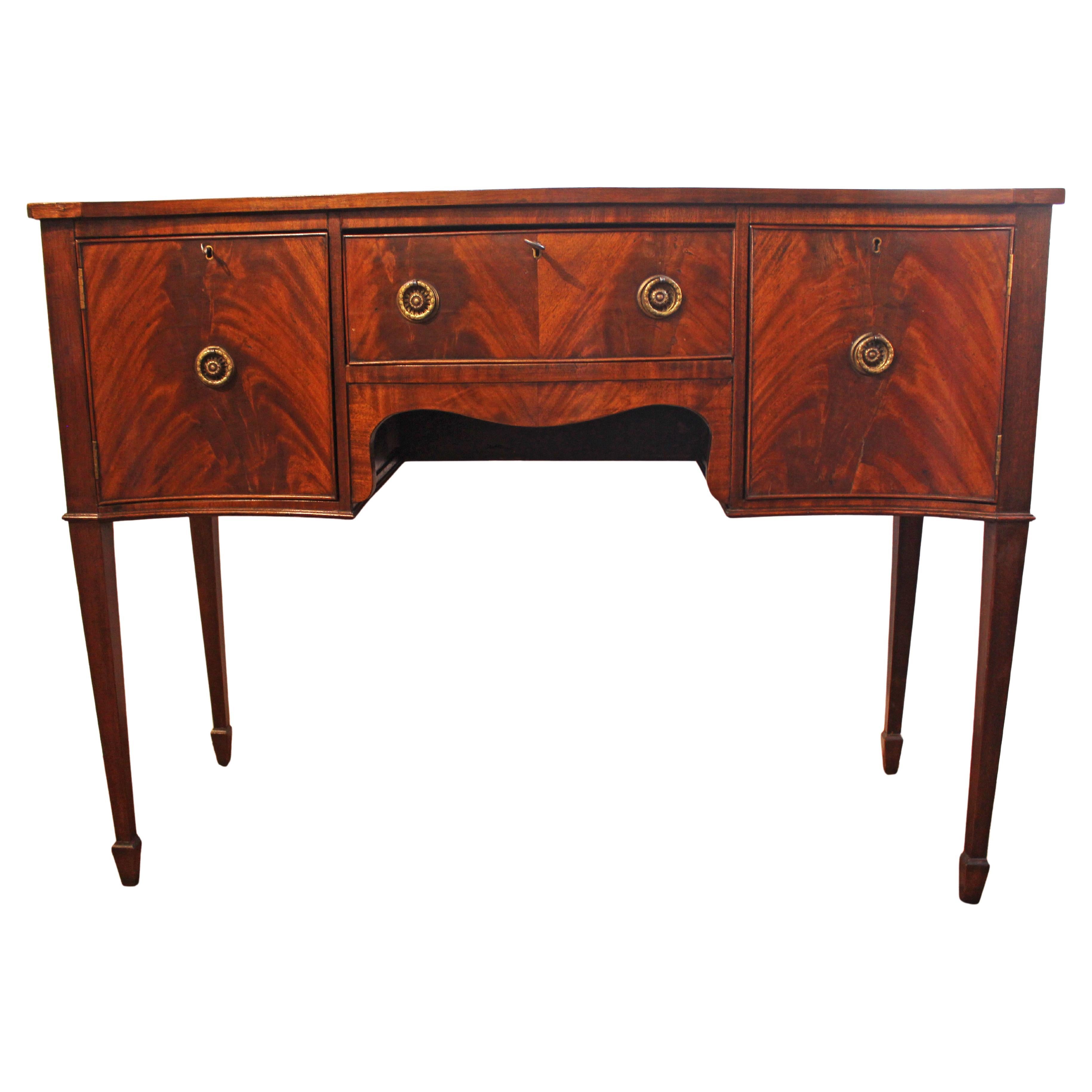 C. 1870 Georgian Style Serpentine Form Sideboard