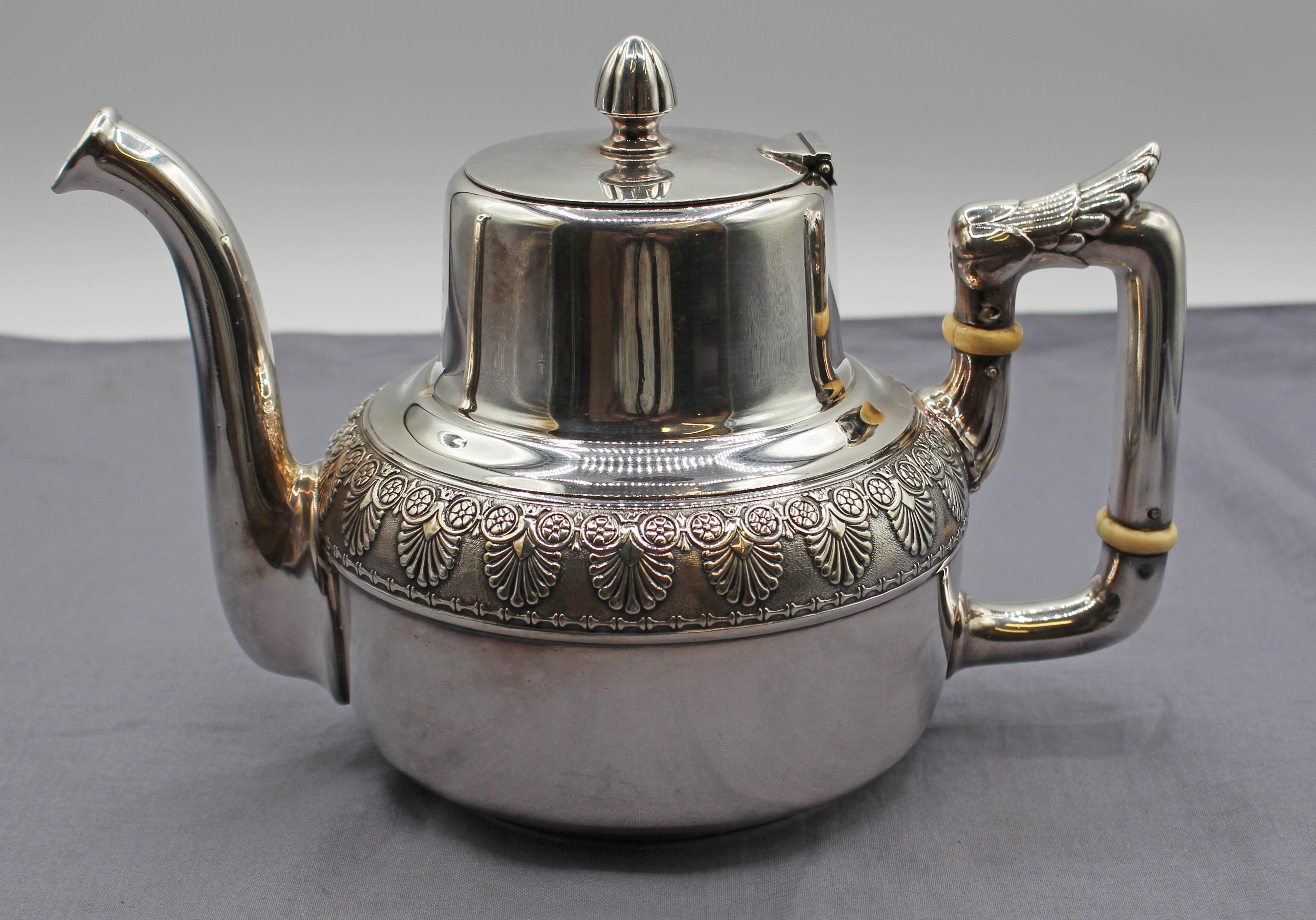 C. 1870er Gorham Silver Gelötetes 5-teiliges Tee- und Kaffeeservice im Angebot 3