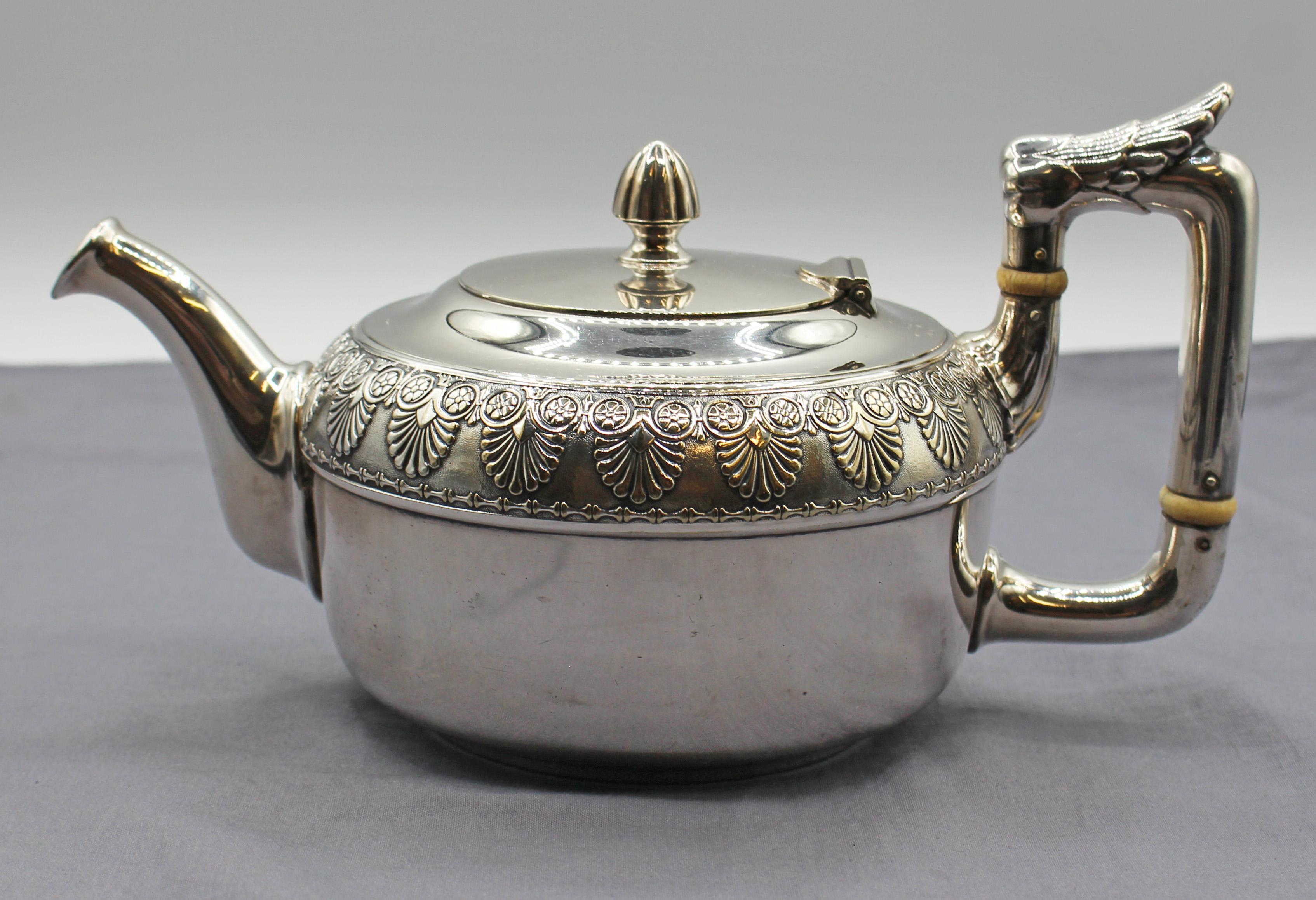C. 1870er Gorham Silver Gelötetes 5-teiliges Tee- und Kaffeeservice im Angebot 5