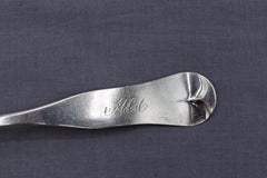 C. 1873-75 Set of Six Coin Silver Soup Spoons by W E Taber, Providence, RI