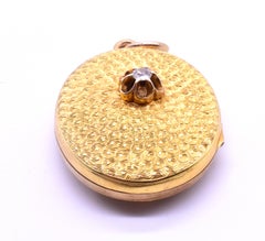 15 Karat Chased "Belt & Buckle" Motif Antique Locket, circa 1880