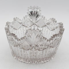 c. 1880-1900 American Brilliant Period Cut Glass Butter Tub