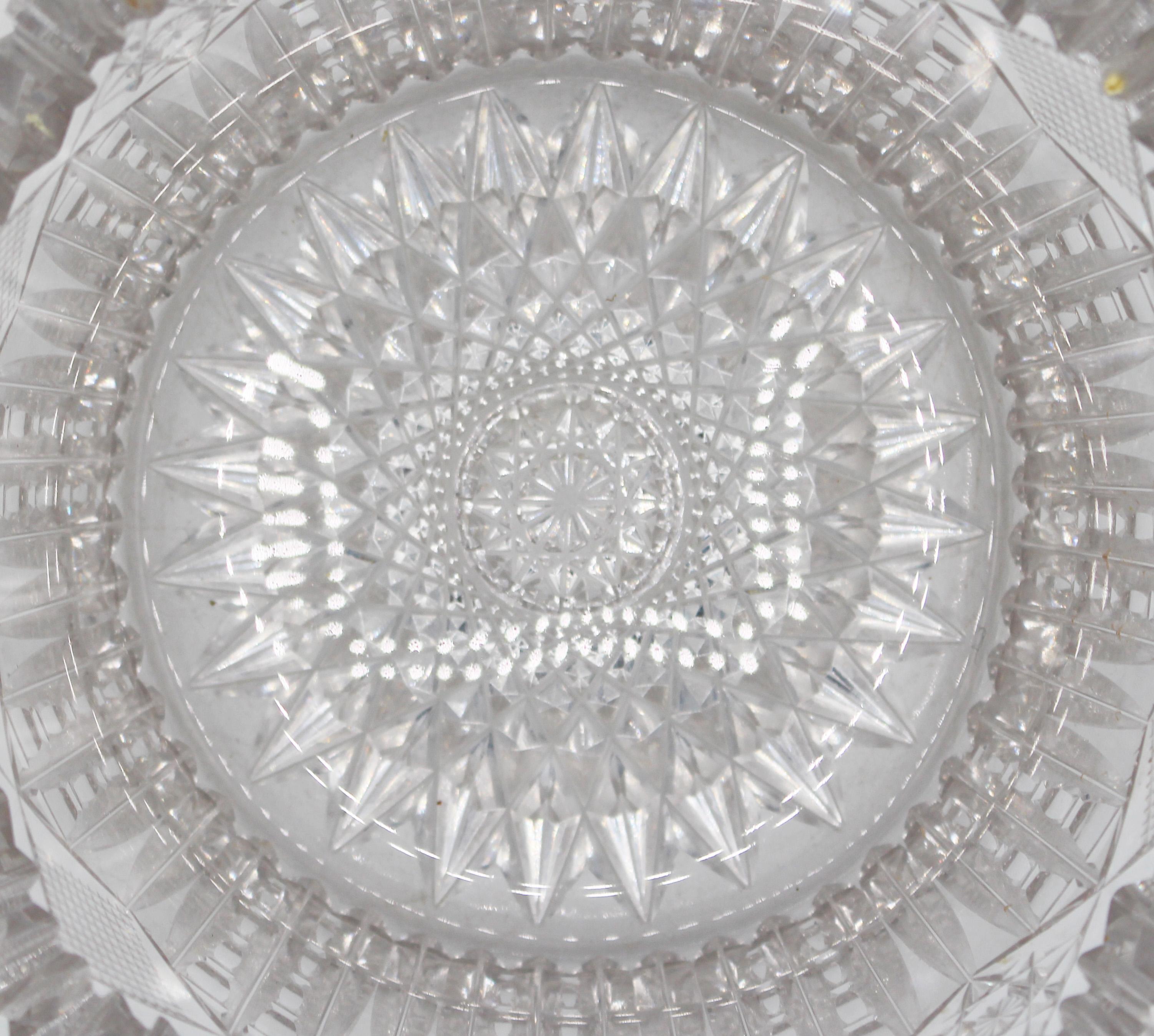 c. 1880-1900 Amerikanische Butterdose aus geschliffenem Glas der Brillianten Periode (amerikanisch) im Angebot