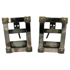 c. 1880-1920 Pair of Silver & Silver on Copper Picture Frames
