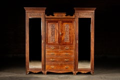 c. 1880 Arts & Crafts 3-Section Cabinet by Edwards & Sons
