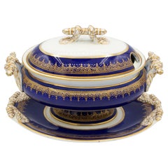 c. 1880 Ashworth Ironstone Covered Sauce Tureen with Undertray
