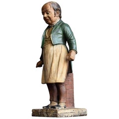 Austrian Terracotta Butchers Figure Attributed to Bernard Bloch, circa 1880