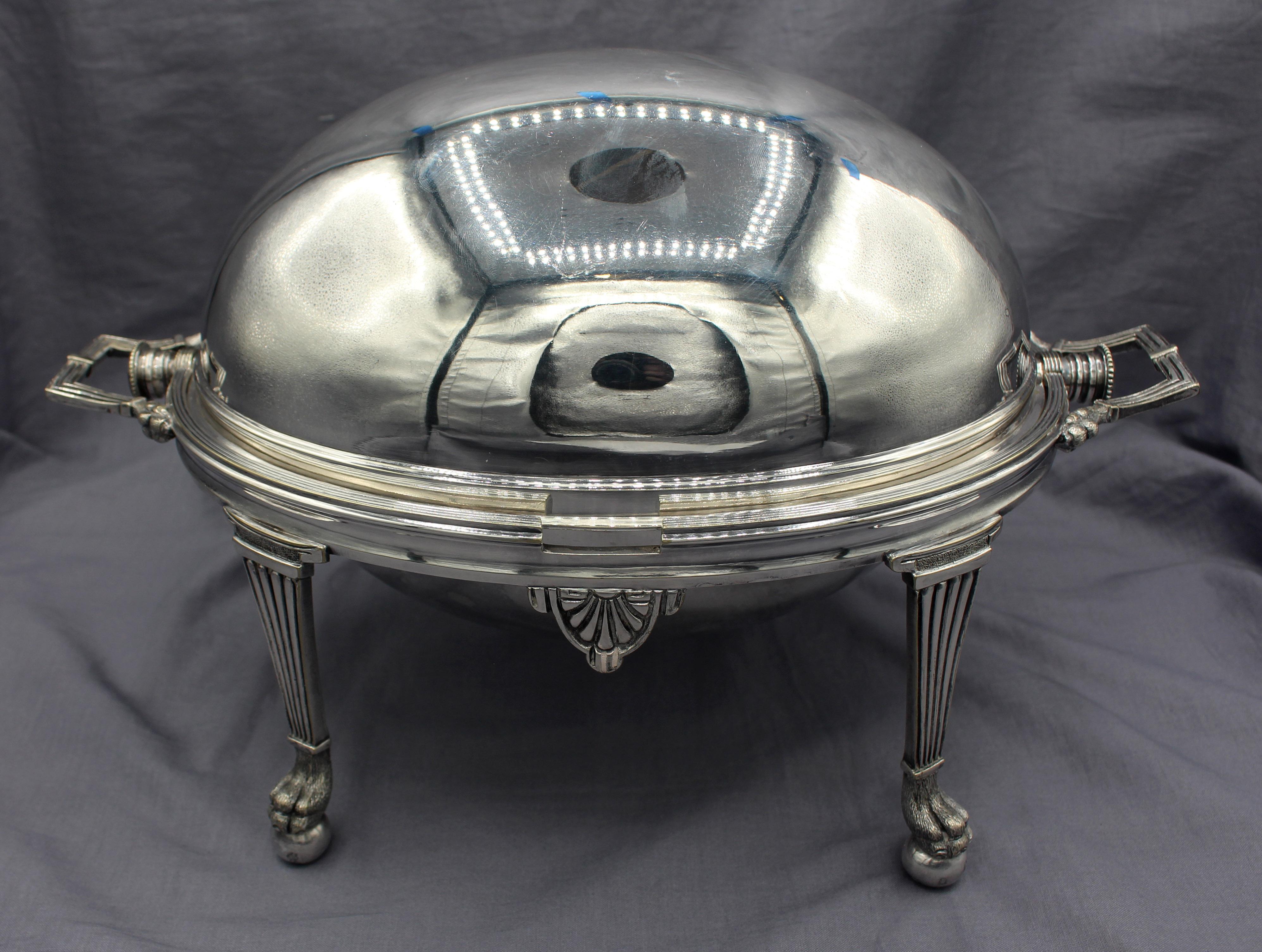 c. 1880er Jahre Ägyptische Revive Englisch Revolving Hunt Tureen (Neuägyptisch) im Angebot