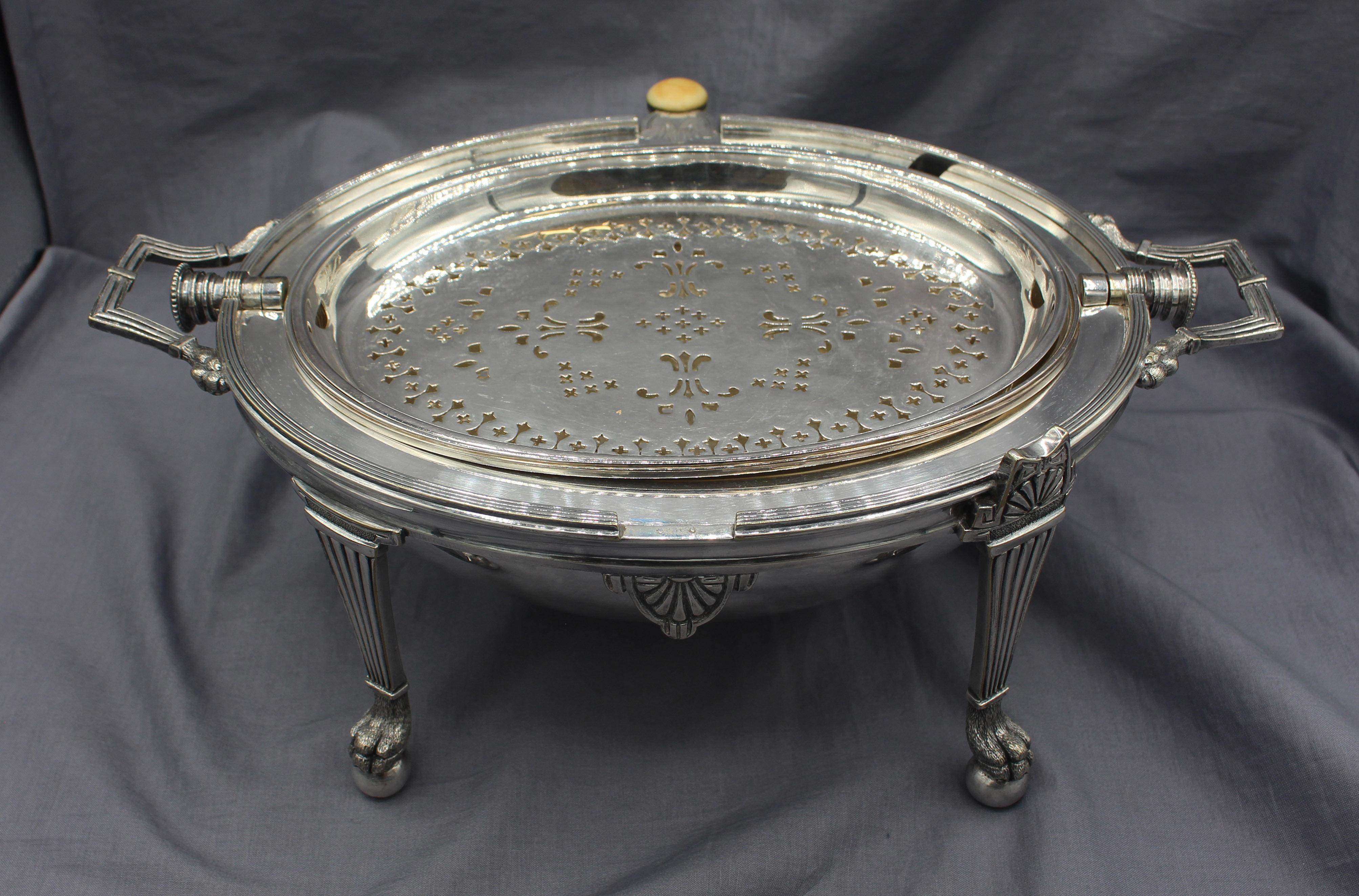 c. 1880er Jahre Ägyptische Revive Englisch Revolving Hunt Tureen (19. Jahrhundert) im Angebot