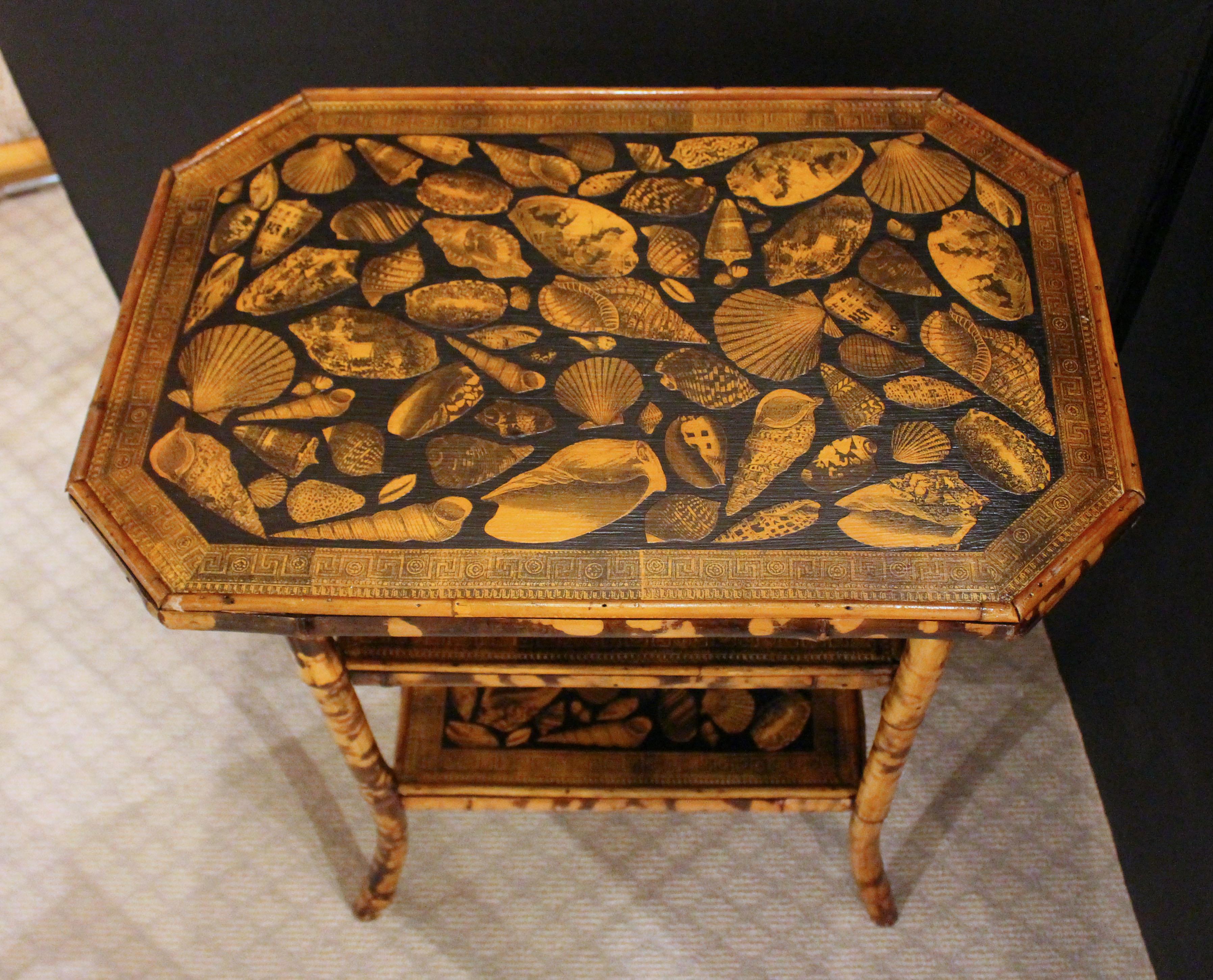 c. 1880s English Bamboo Three Tier Side Table 1