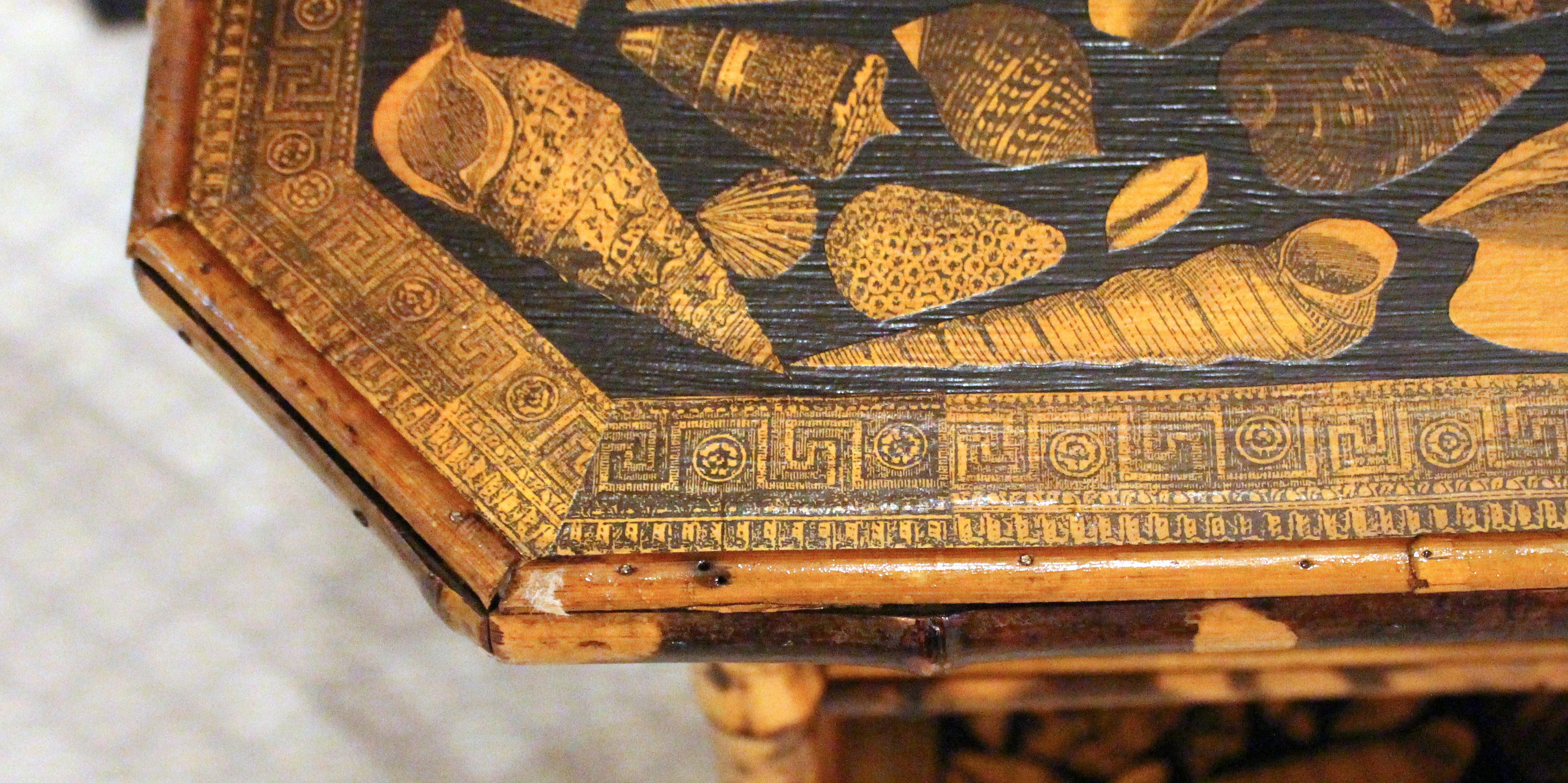 c. 1880s English Bamboo Three Tier Side Table 2