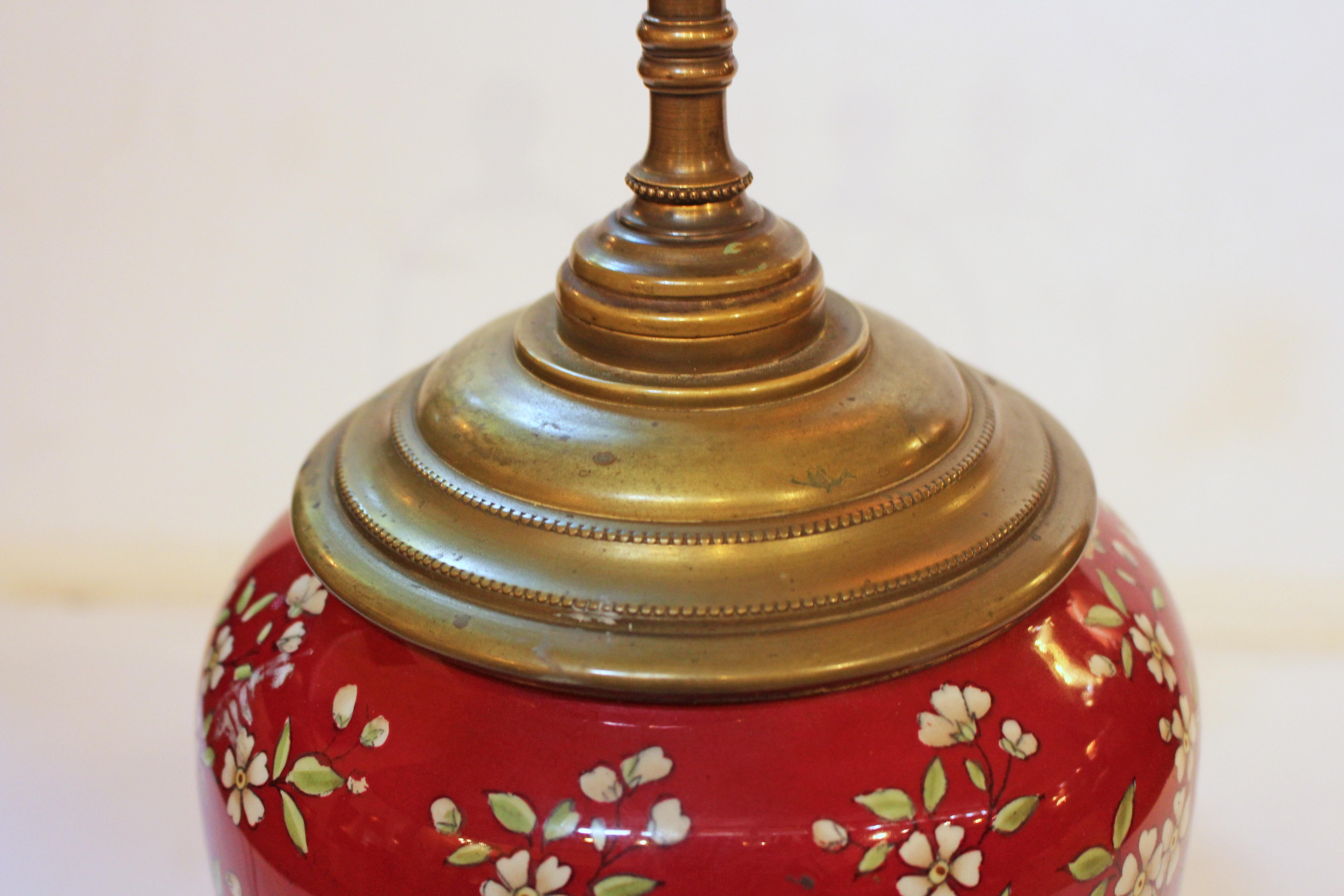 Brass C. 1880s Likely English Aesthetic Movement Electrified Oil Lamp Base For Sale