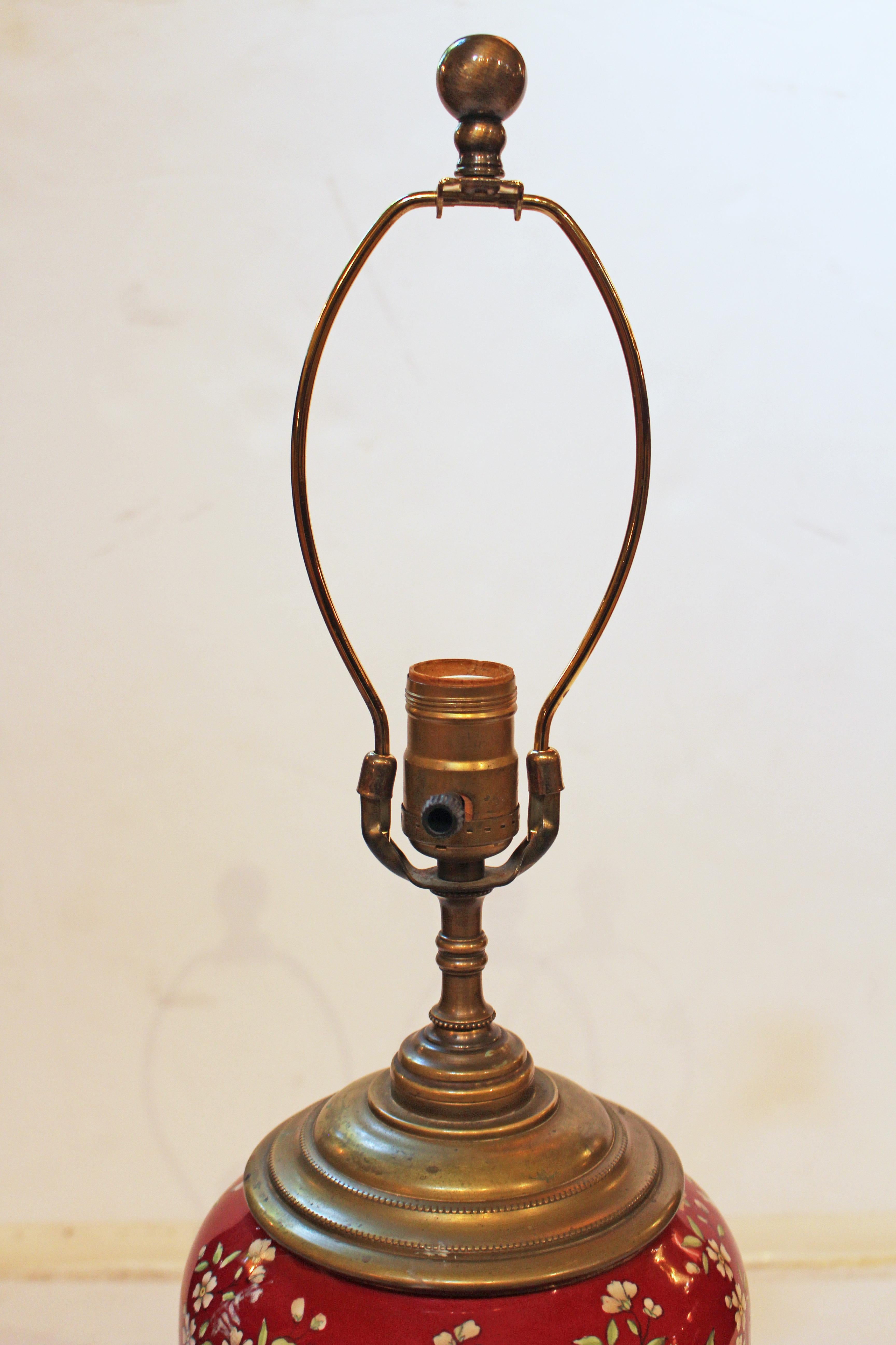 C. 1880s Likely English Aesthetic Movement Electrified Oil Lamp Base For Sale 2