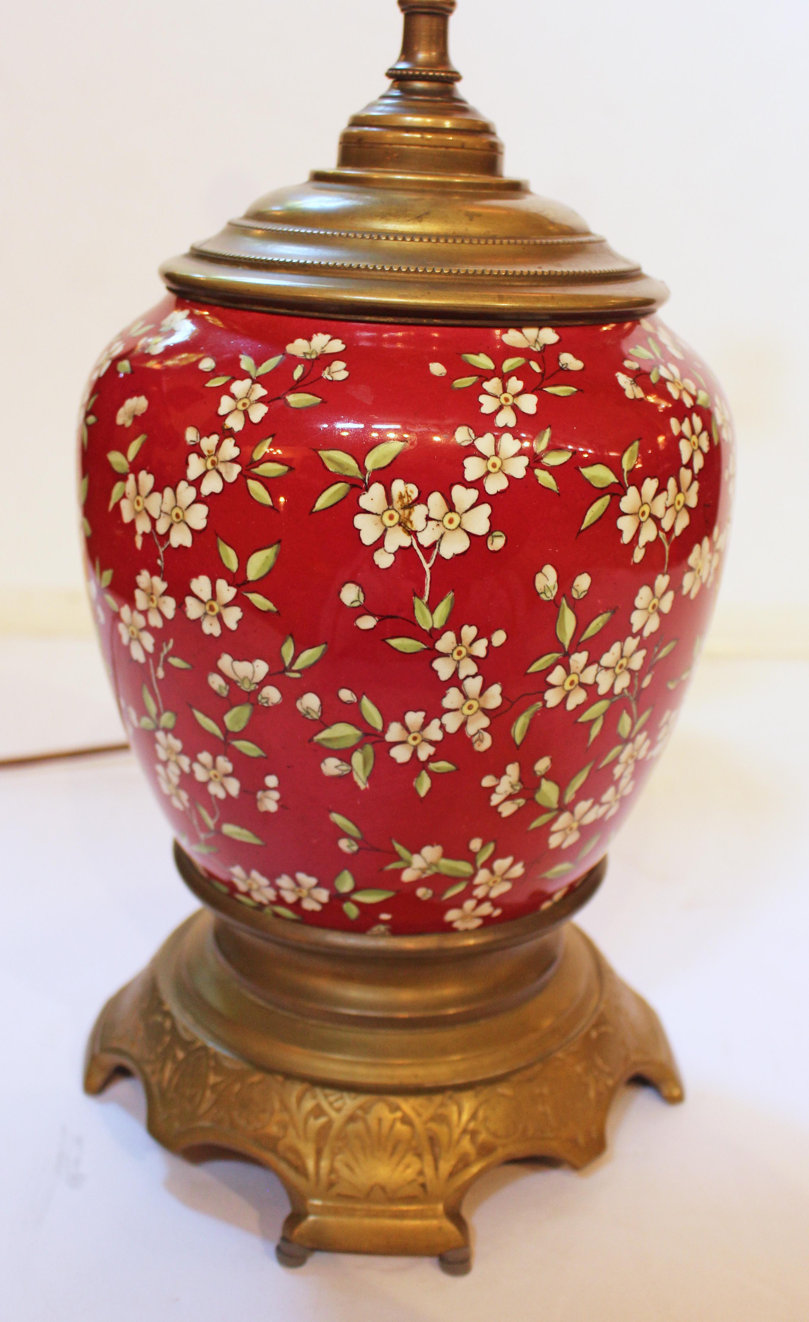C. 1880s Likely English Aesthetic Movement Electrified Oil Lamp Base For Sale 3