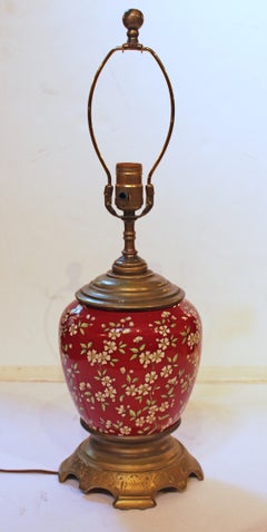 C. 1880s Likely English Aesthetic Movement Electrified Oil Lamp Base