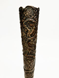 Versilberte Trompetenvase mit Repousse von Webster & Son, New York, ca. 1886-1900, versilbert