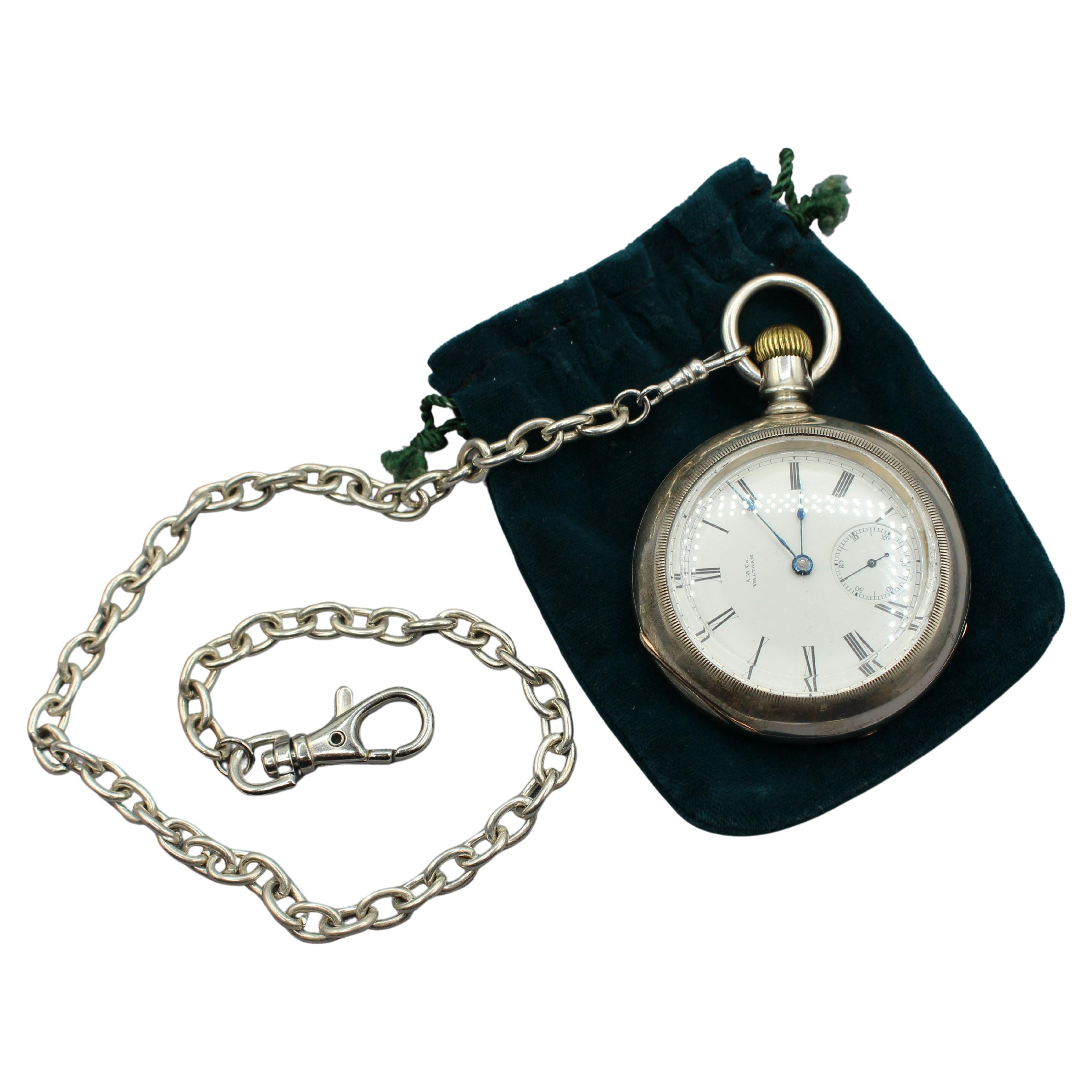 c. 1886 Coin Silver Pocket Watch by American Watch Co.