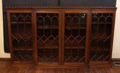 c. 1890 English Chippendale Style Breakfront Bookcase