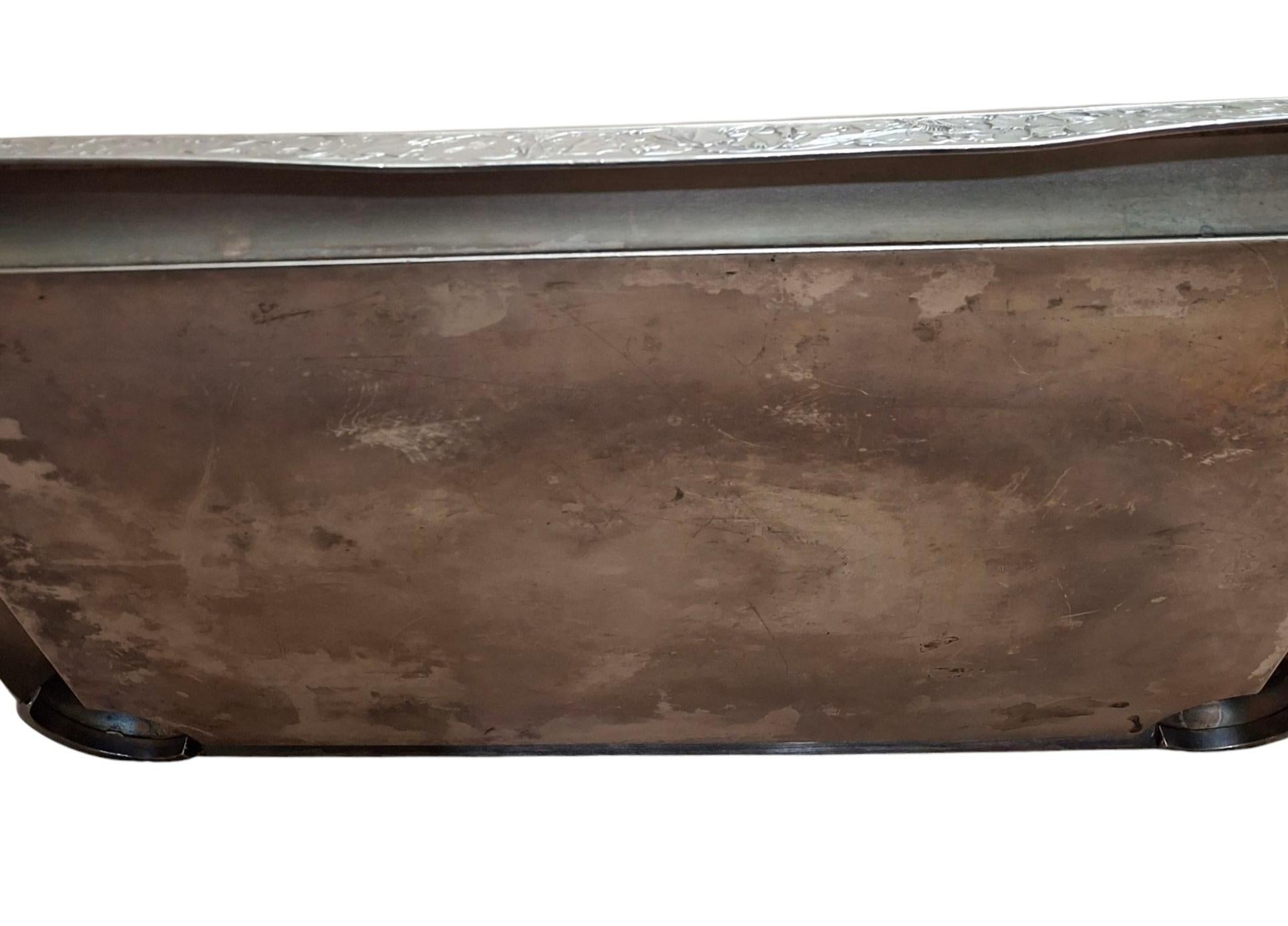 C. 1890 Middletown Silverplate Serving Tray w/ Figural Handles For Sale 9