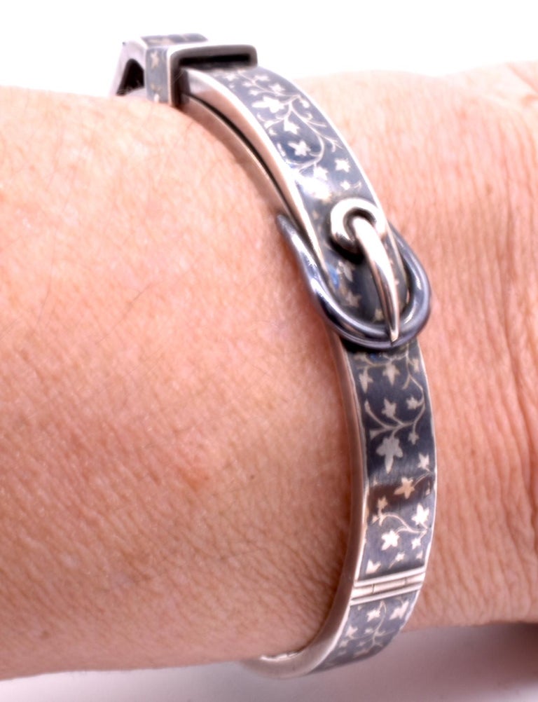 Niello Buckle Bracelet, circa 1890 For Sale at 1stdibs