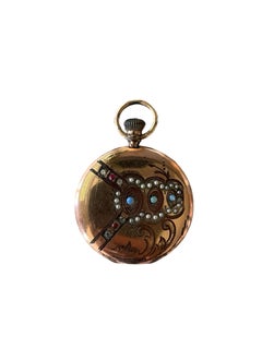 c. 1890 Victorian Rose Gold-Filled Pocket Watch Case Locke