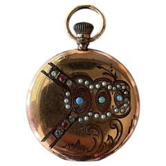 c. 1890 Victorian Rose Gold-Filled Pocket Watch Case Locke