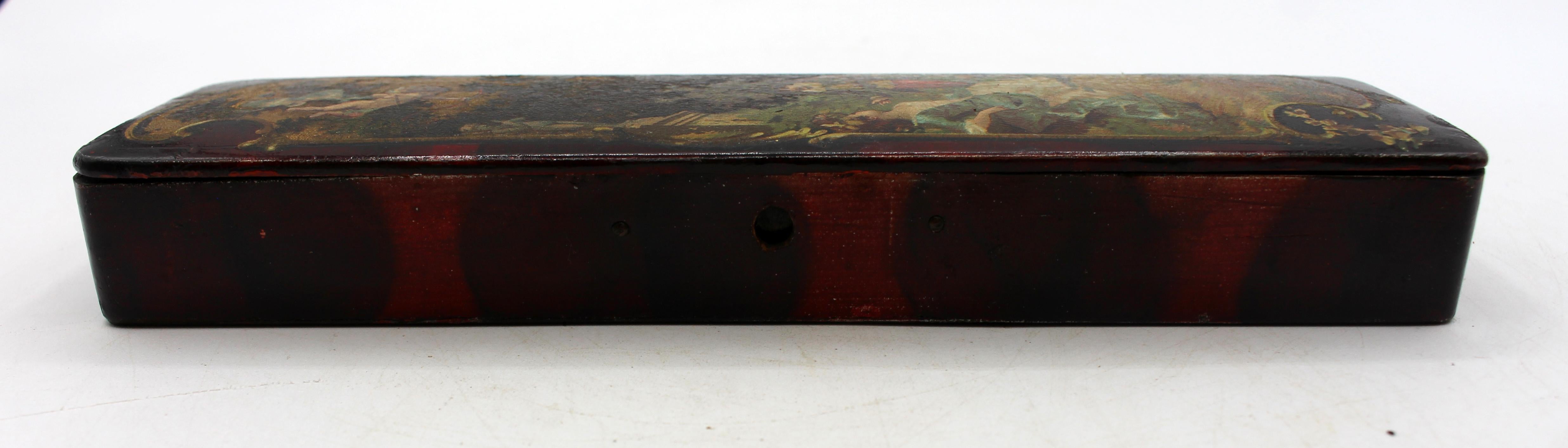 c. 1890 Caja continental de cartón piedra para bolígrafos Papel en venta