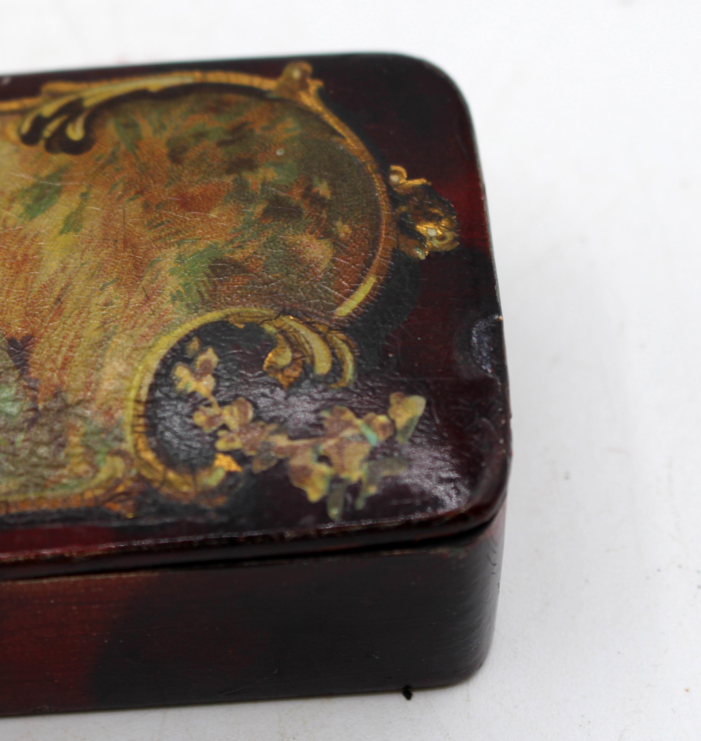 c. 1890 Caja continental de cartón piedra para bolígrafos en venta 1