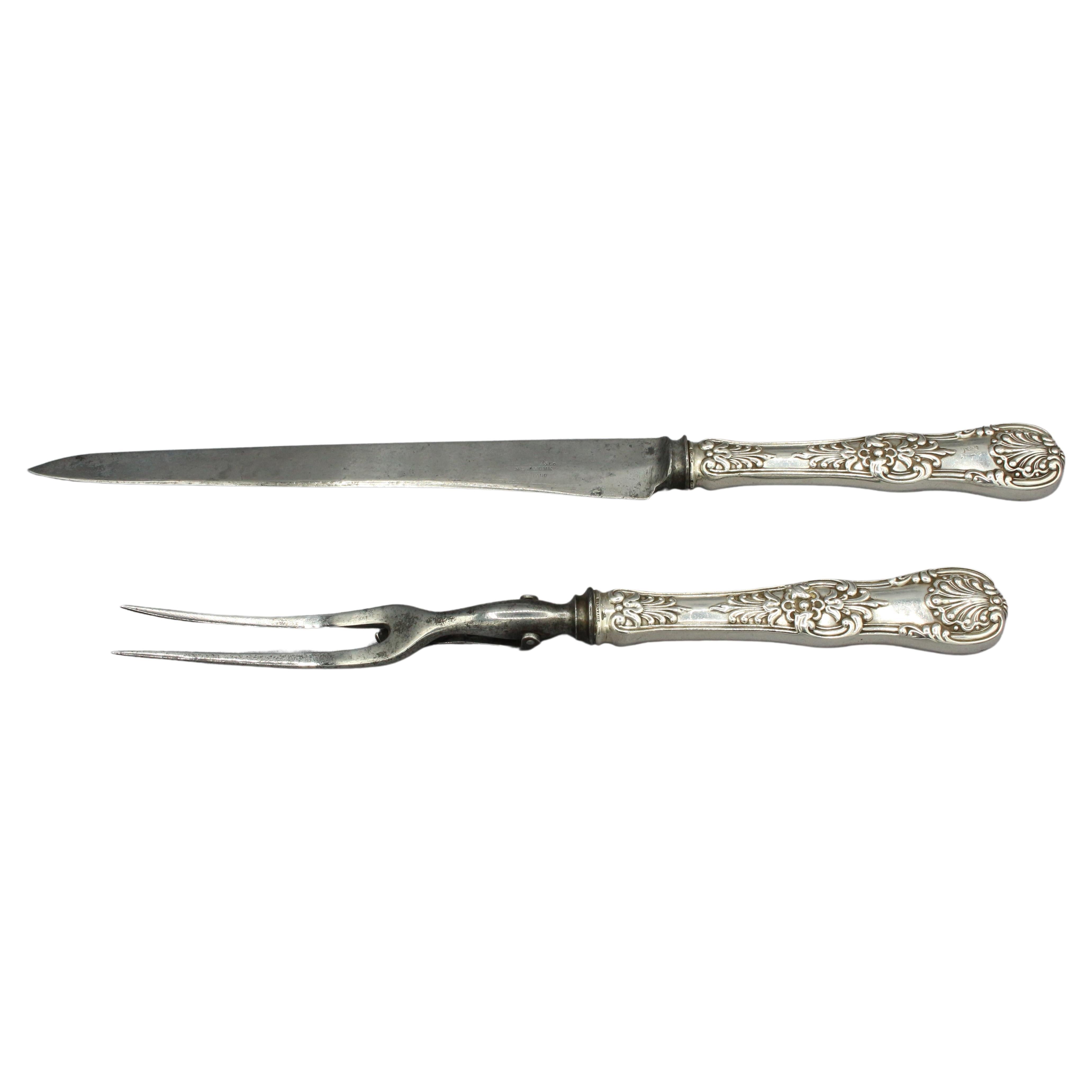 c. 1890s Tiffany & Co. Sterling Silver Carving Set For Sale