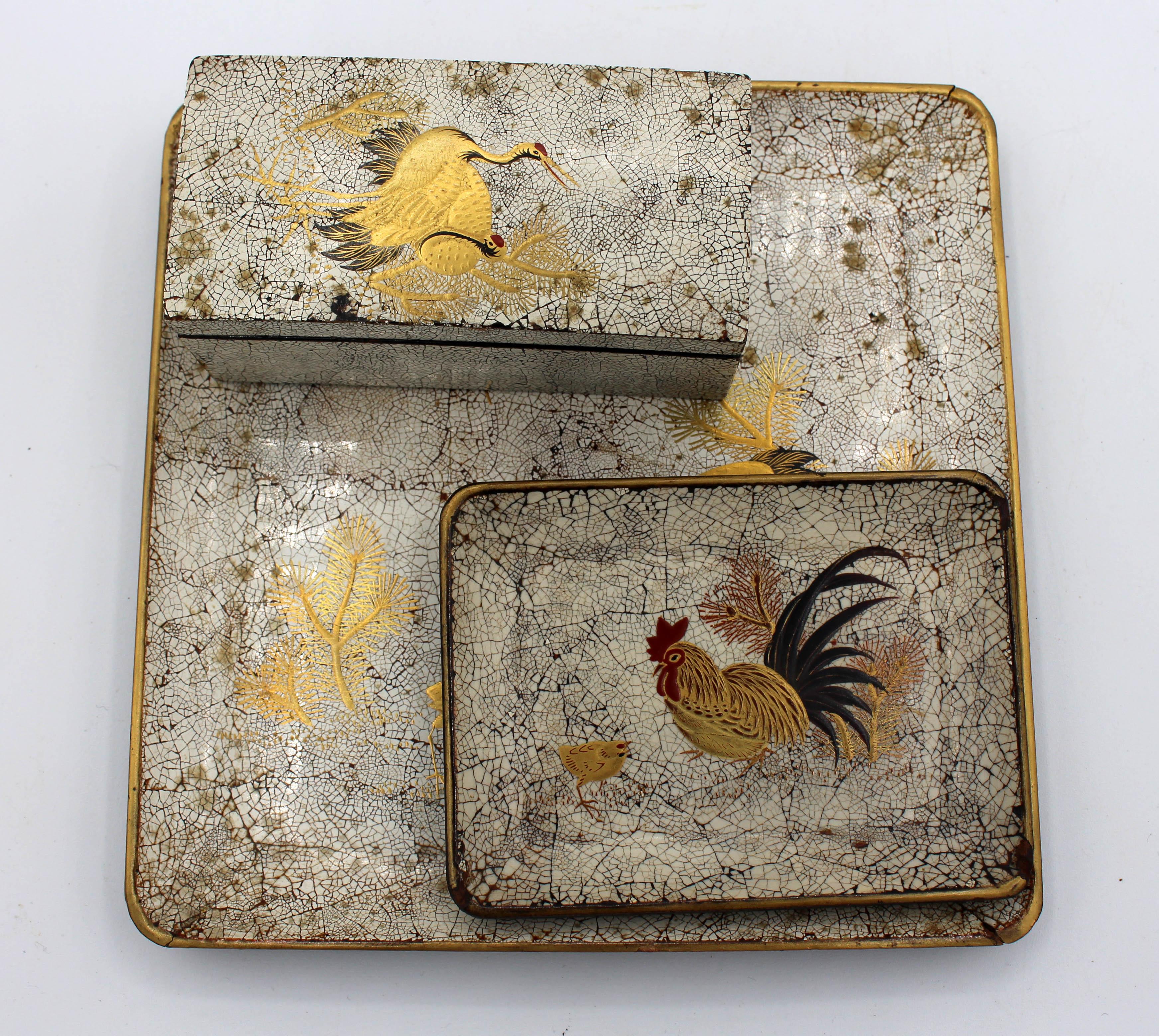 Meiji c. 1900-1910 Japanese Lacquer Set