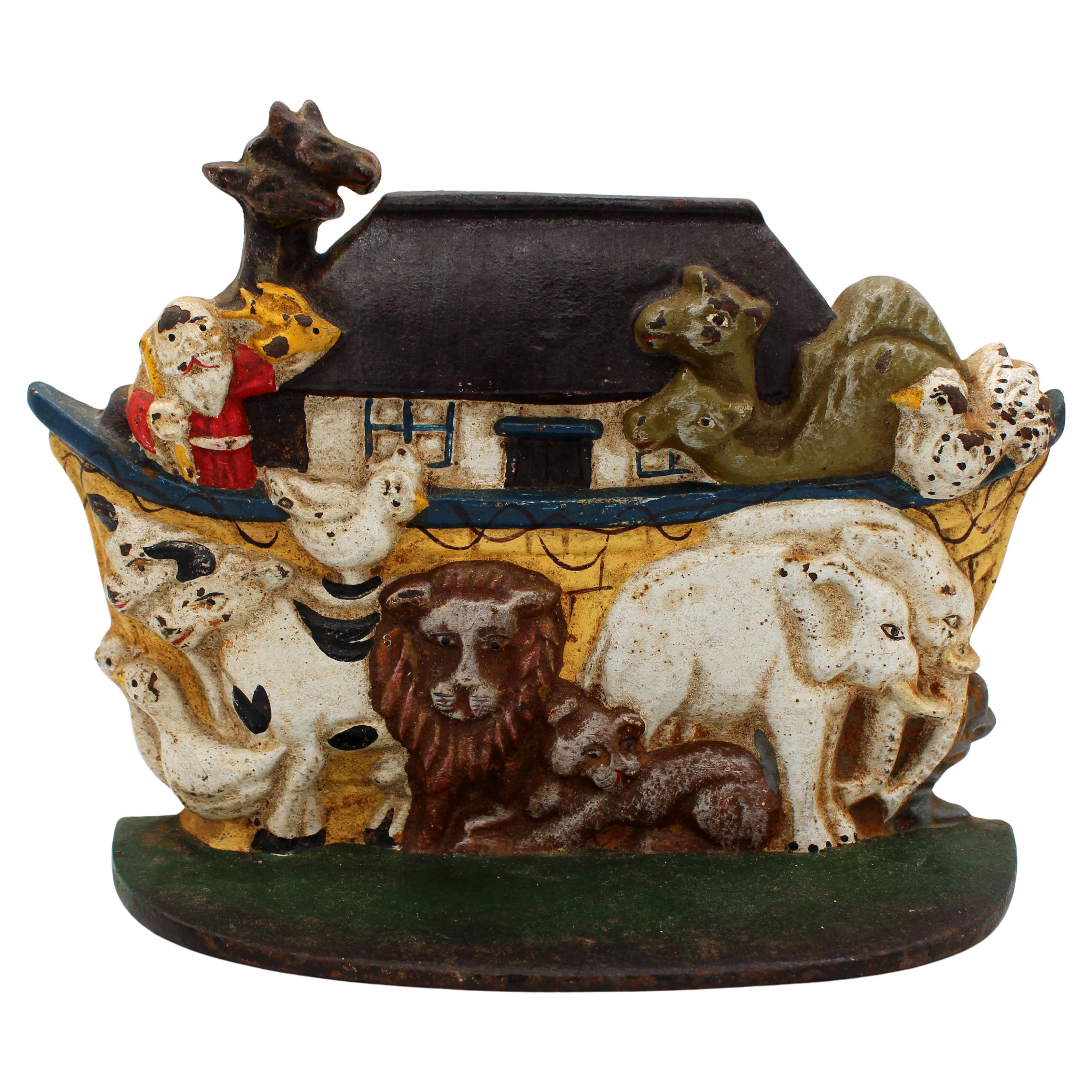 c. 1900 Cast Iron Noah
s Ark Doorstop For Sale