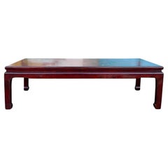 Antique c. 1900, Chinese Red Lacquer Chinoiserie Coffee Table