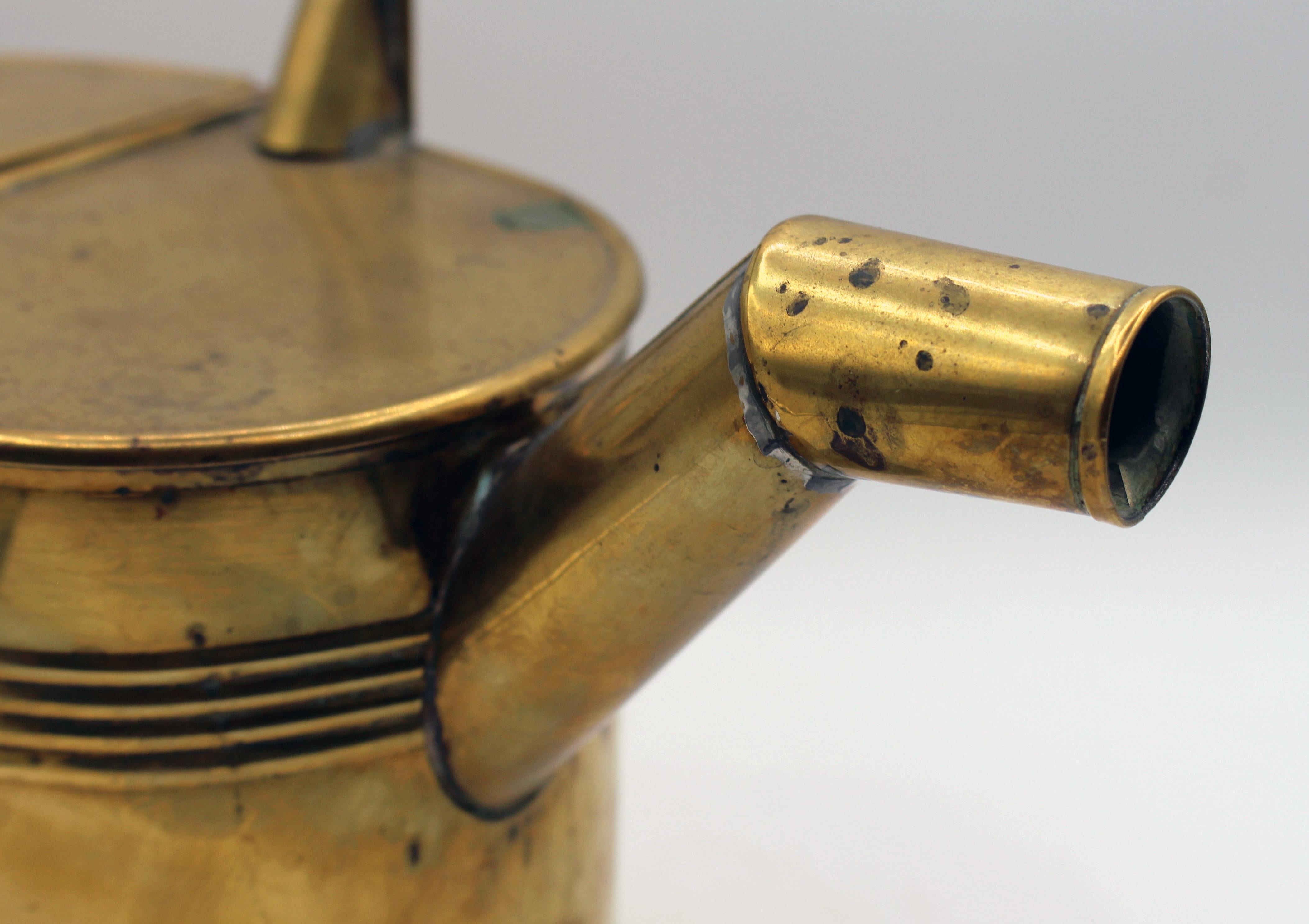 20th Century C. 1900 English Brass Watering Can by Williams & Son For Sale