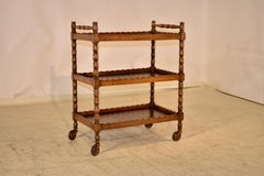 C. 1900 English Oak Drinks Cart