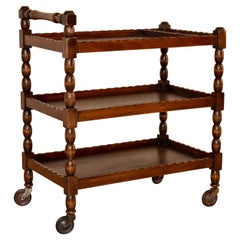 C. 1900 English Oak Drinks Cart