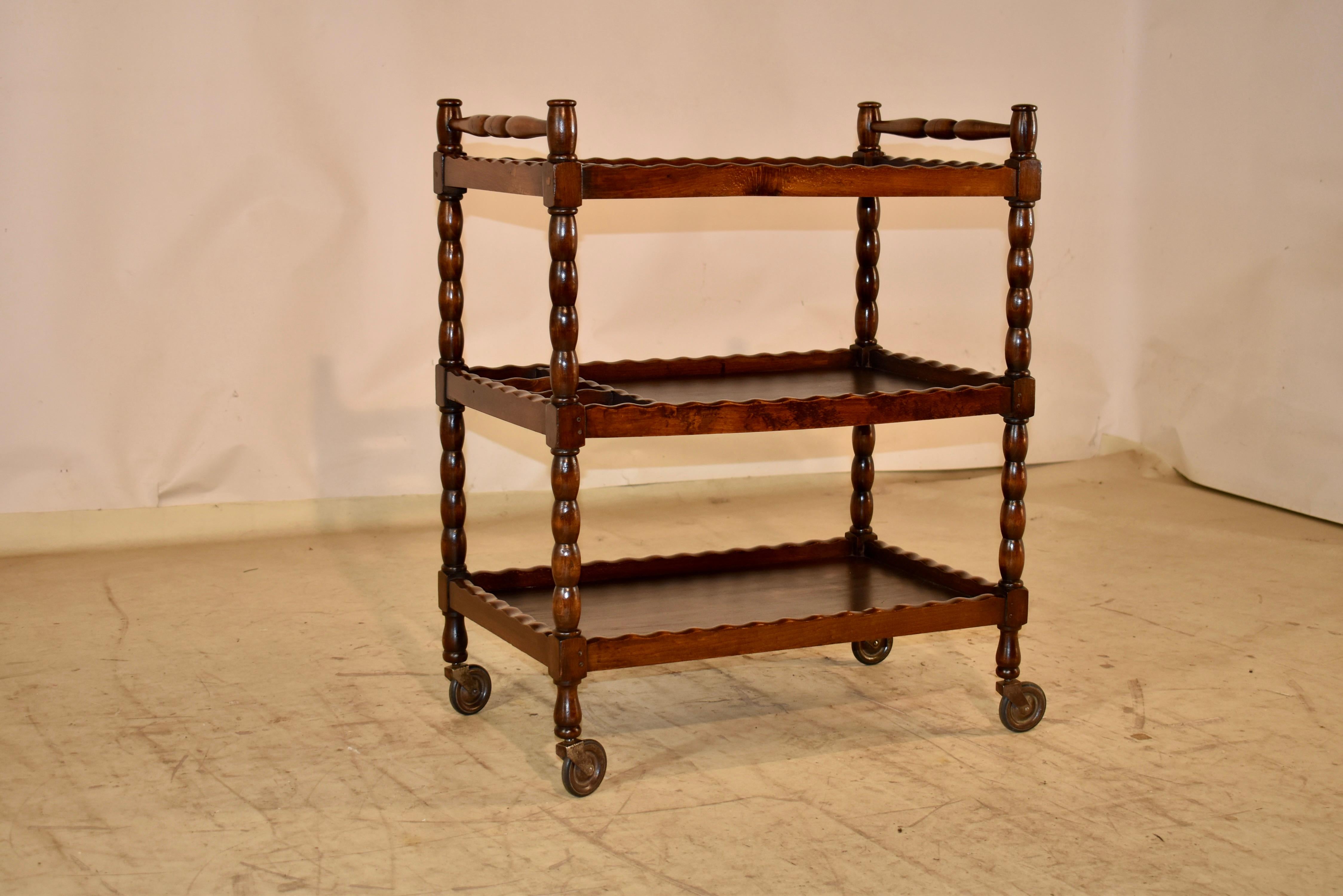 Français C. 1900 Chariot de bar en Oak Oak français en vente