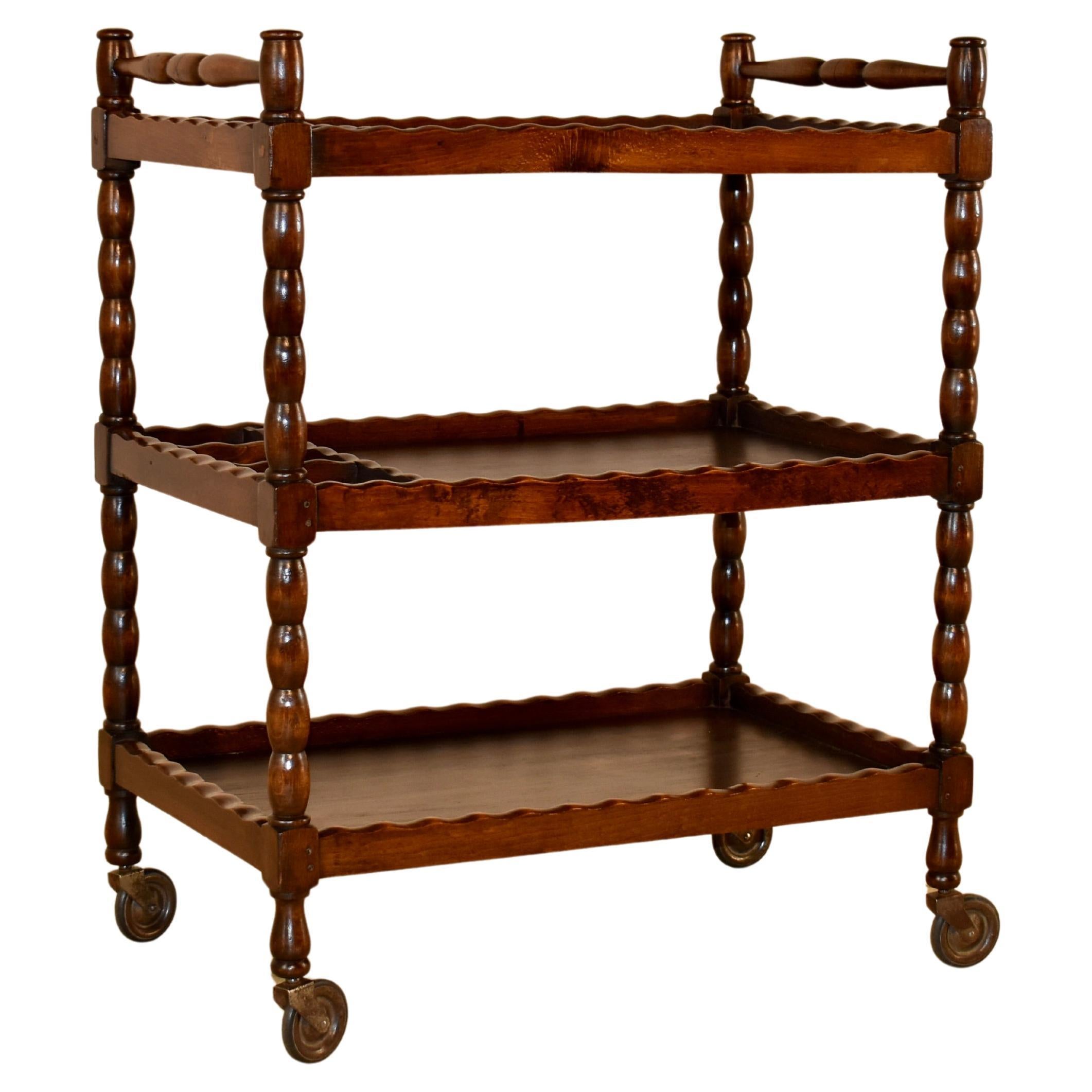C. 1900 Chariot de bar en Oak Oak français en vente