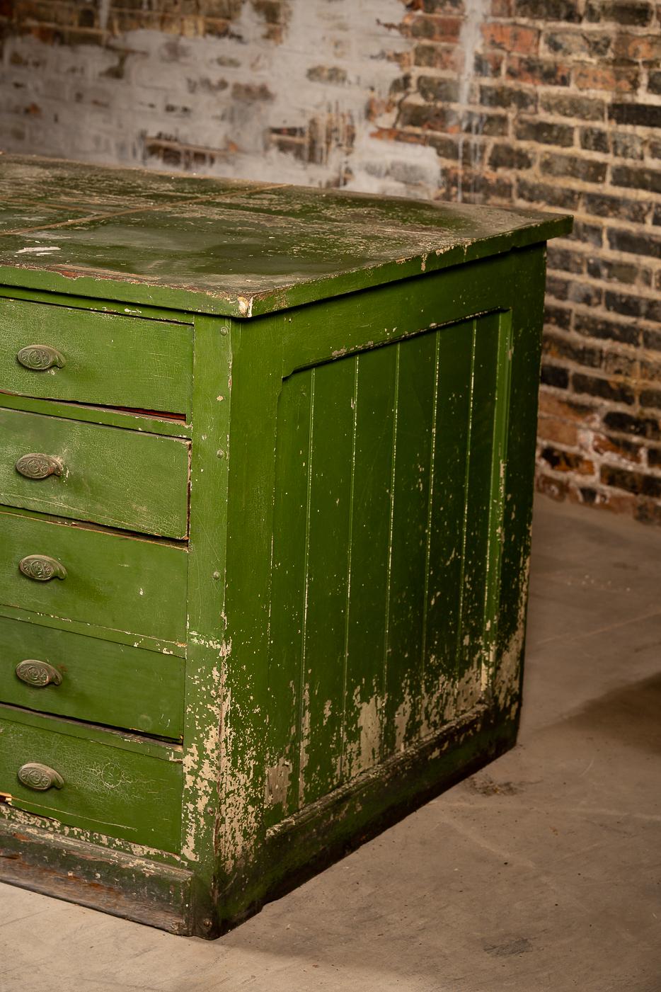Early 20th Century c. 1900 Industrial Foundry Flat File Counter For Sale