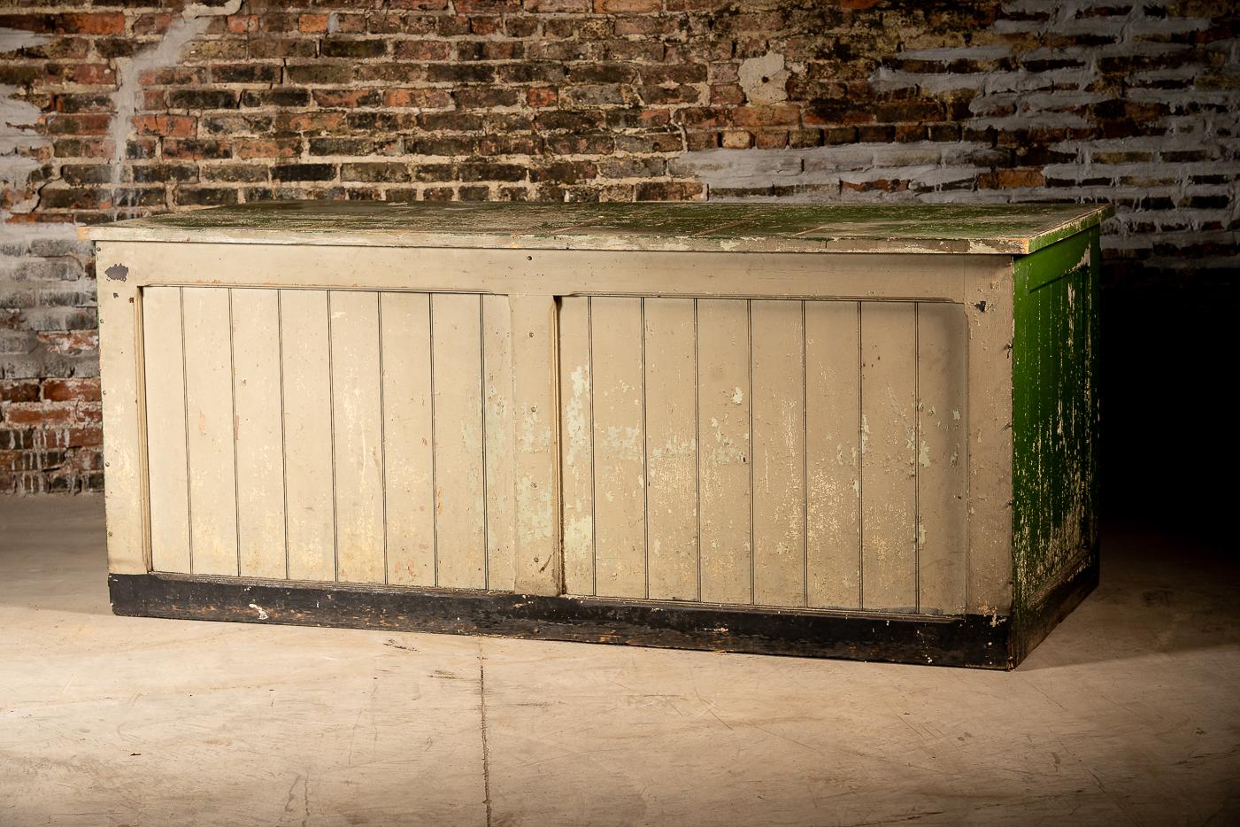 c. 1900 Industrial Foundry Flat File Counter For Sale 2