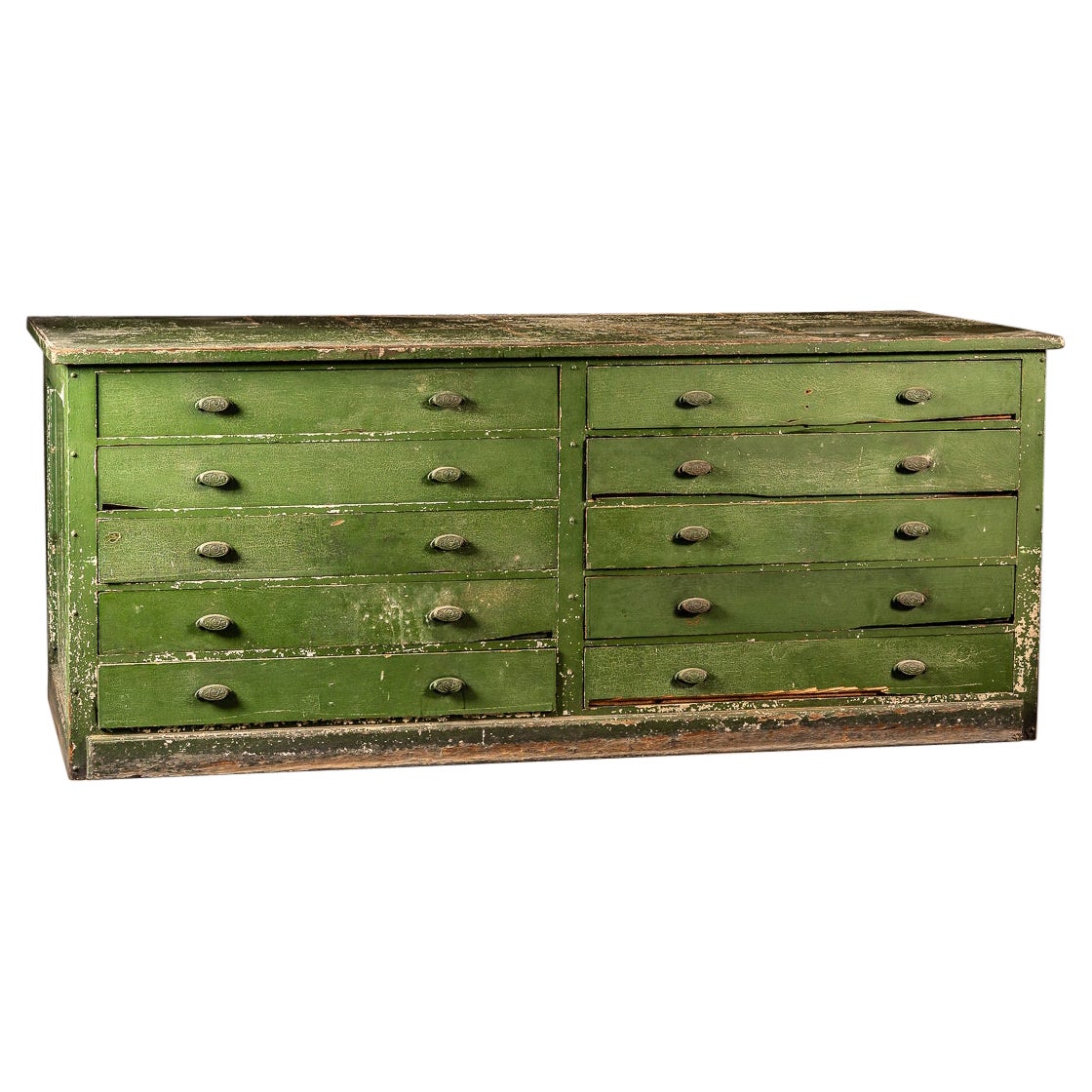 c. 1900 Industrial Foundry Flat File Counter