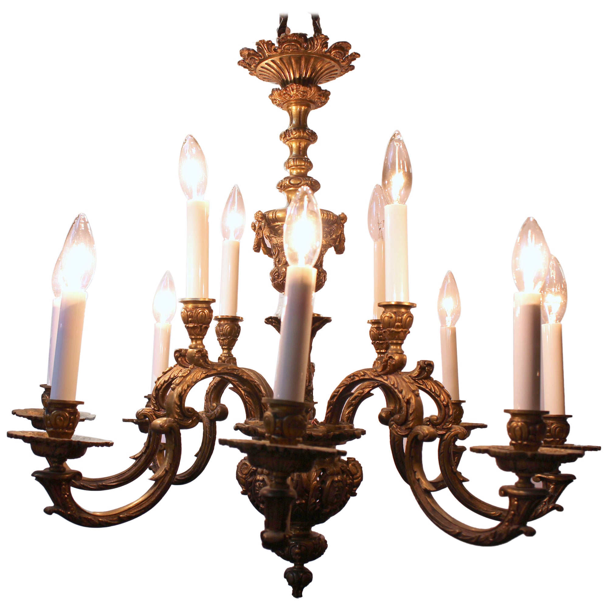 c. 1900 Französischer Kronleuchter im Stil Louis XIV im Angebot